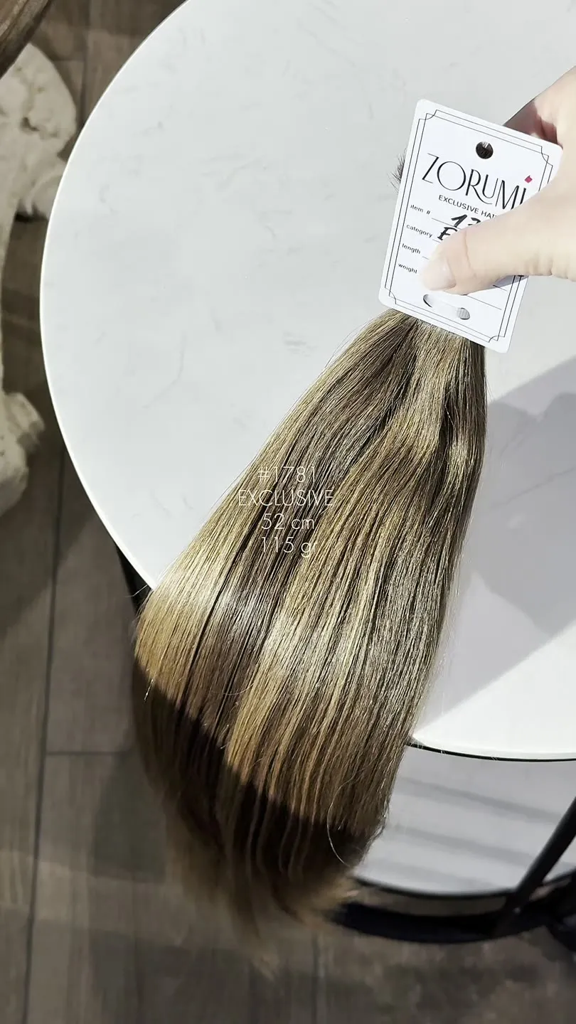 Echthaar-Bund aus der aktuellen ZORUMI-Kollektion, im Salon in Dubai gefilmt