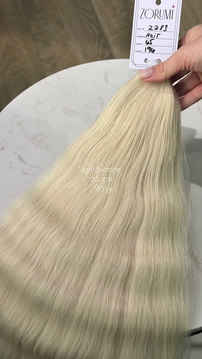 Echthaar-Bund aus der aktuellen ZORUMI-Kollektion, im Salon in Dubai gefilmt