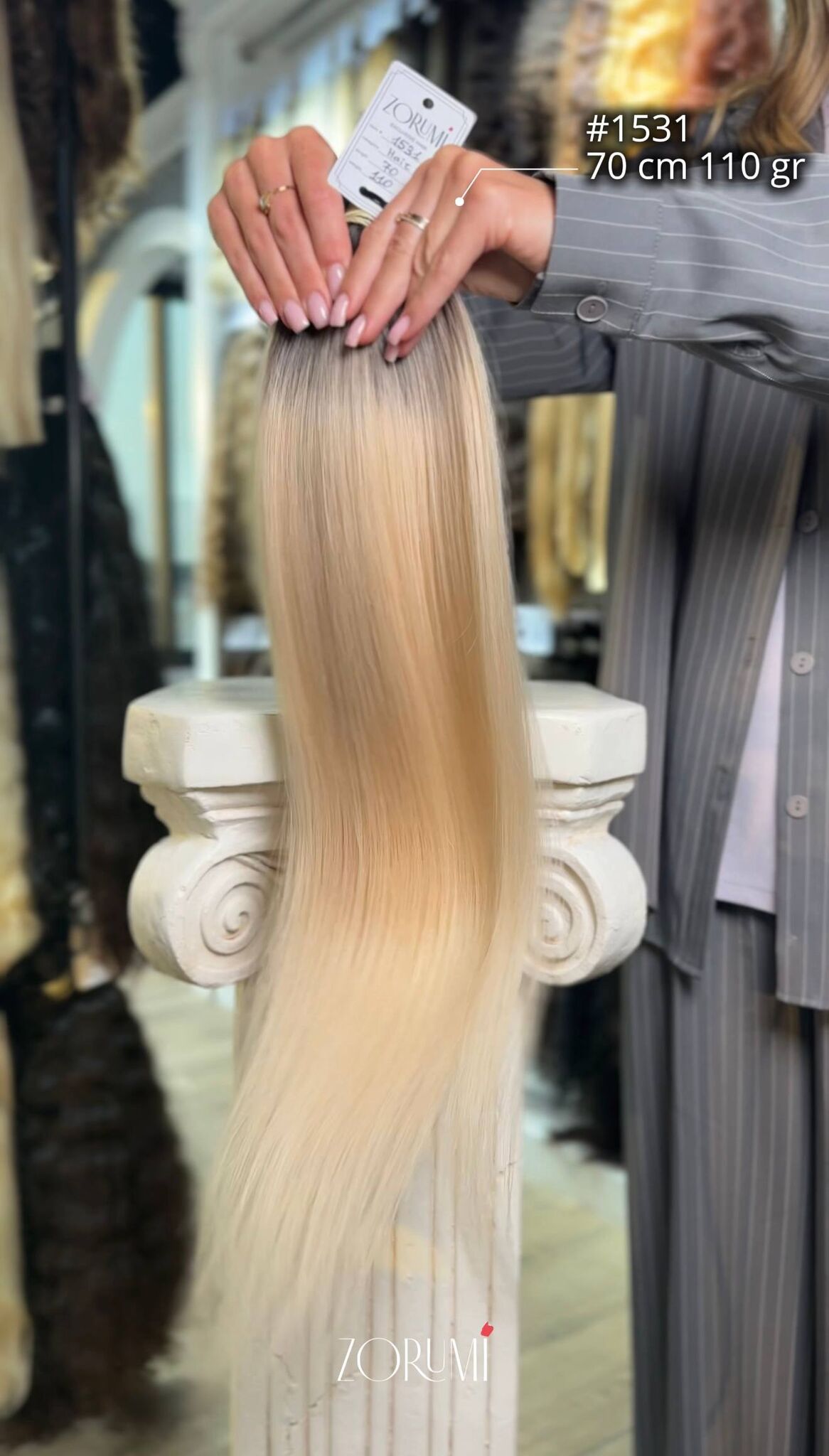 ZORUMI donor hair #1531, 70 cm, 110 g