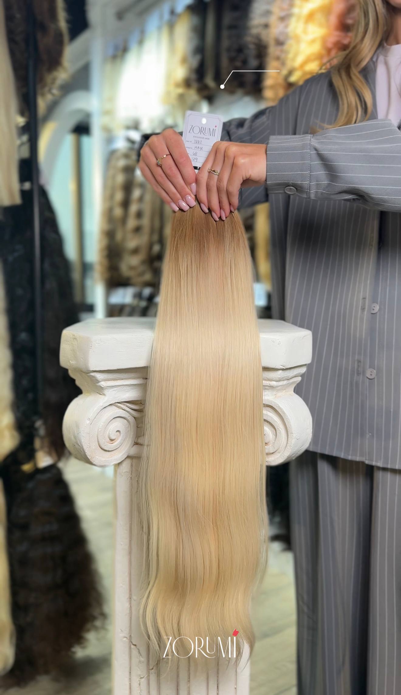 ZORUMI donor hair #1882, 68 cm, 129 g