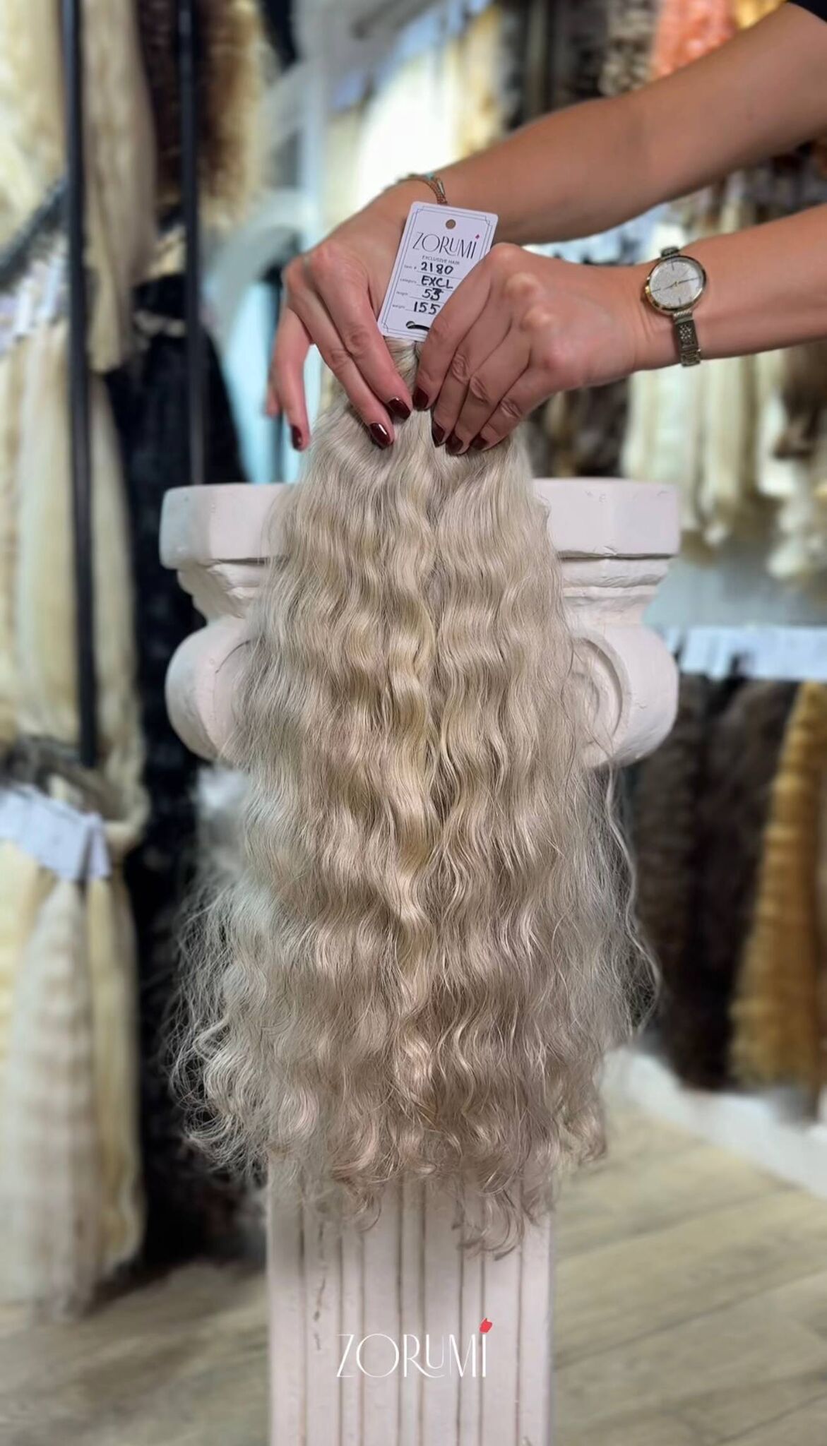 ZORUMI donor hair #2180, 53 cm, 155 g
