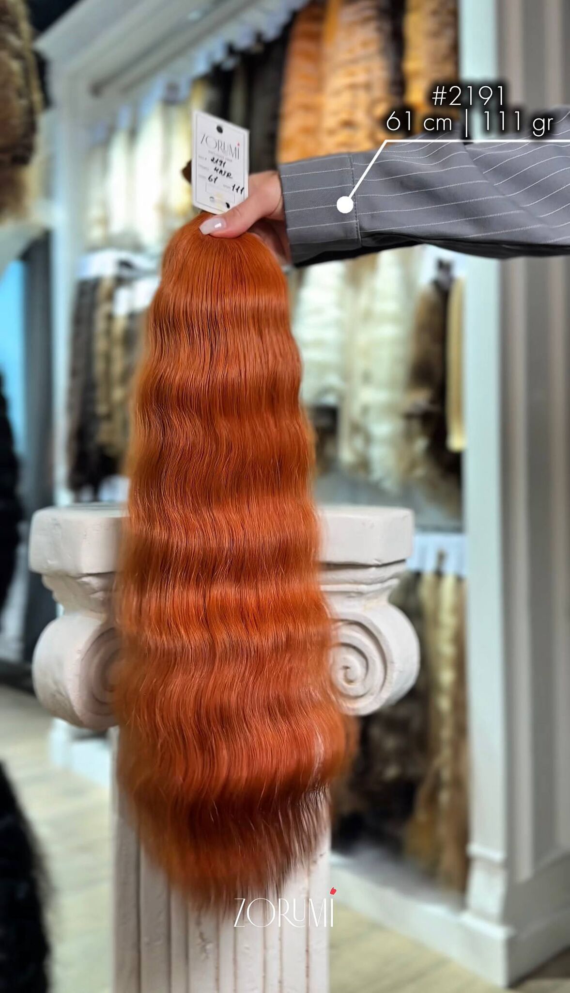 ZORUMI donor hair #2191, 61 cm, 111 g