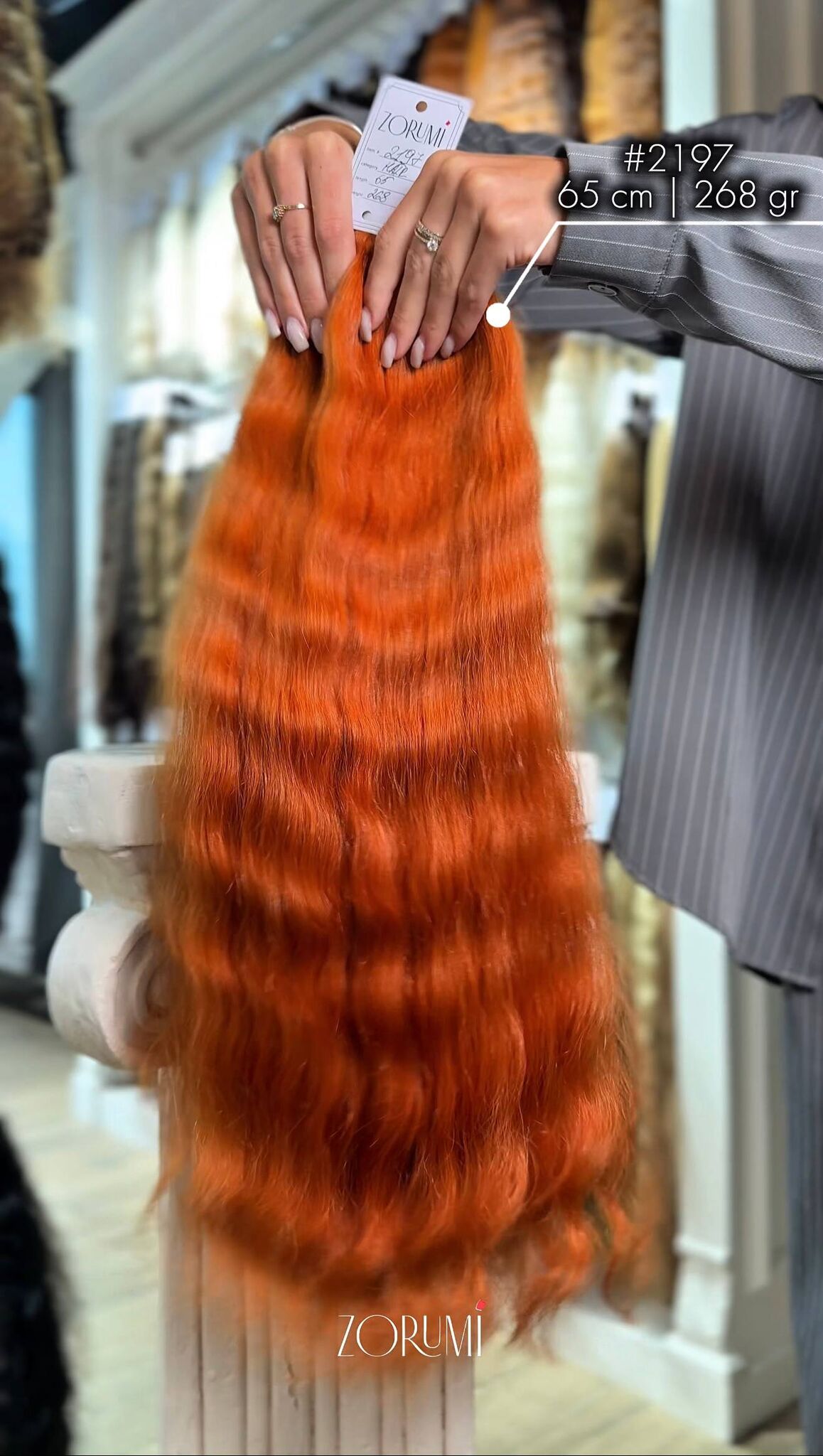 ZORUMI donor hair #2197, 65 cm, 268 g