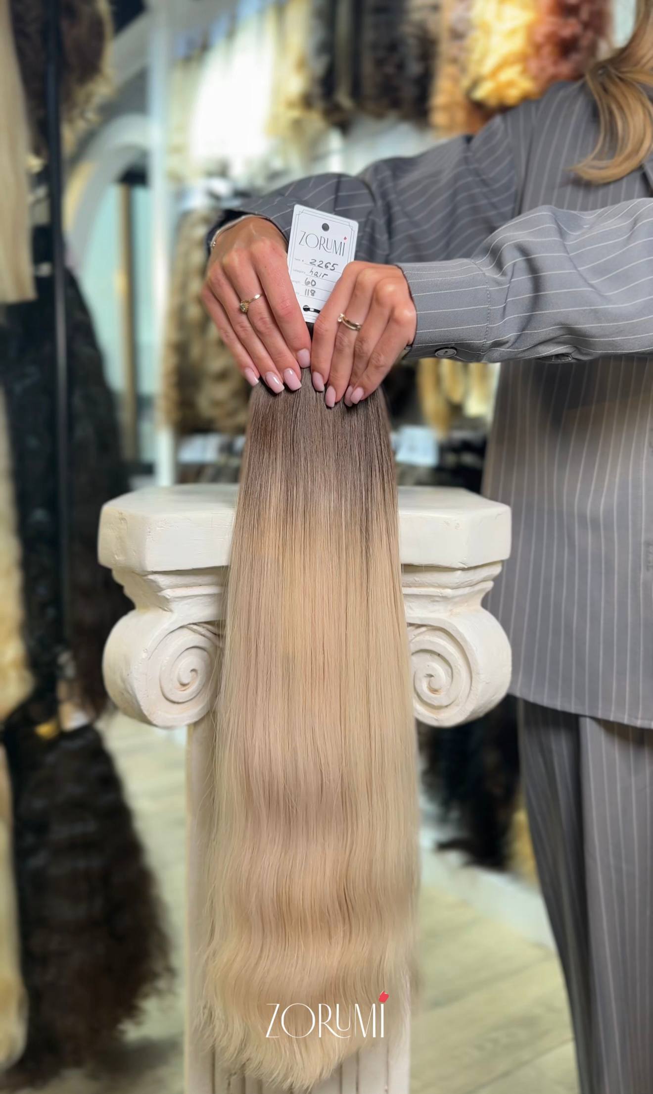 ZORUMI donor hair #2265, 60 cm, 118 g