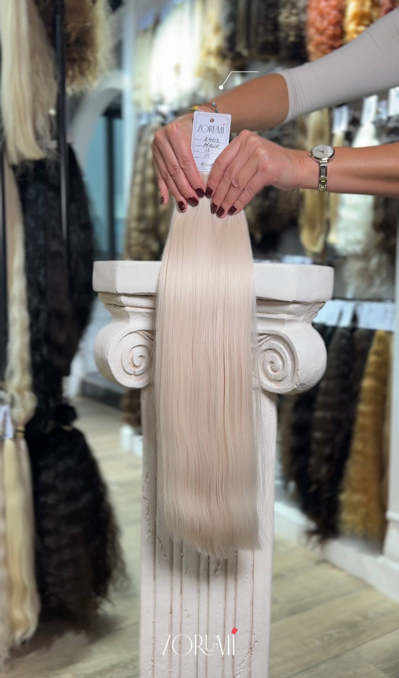 ZORUMI donor hair #2402, 58 cm, 132 g