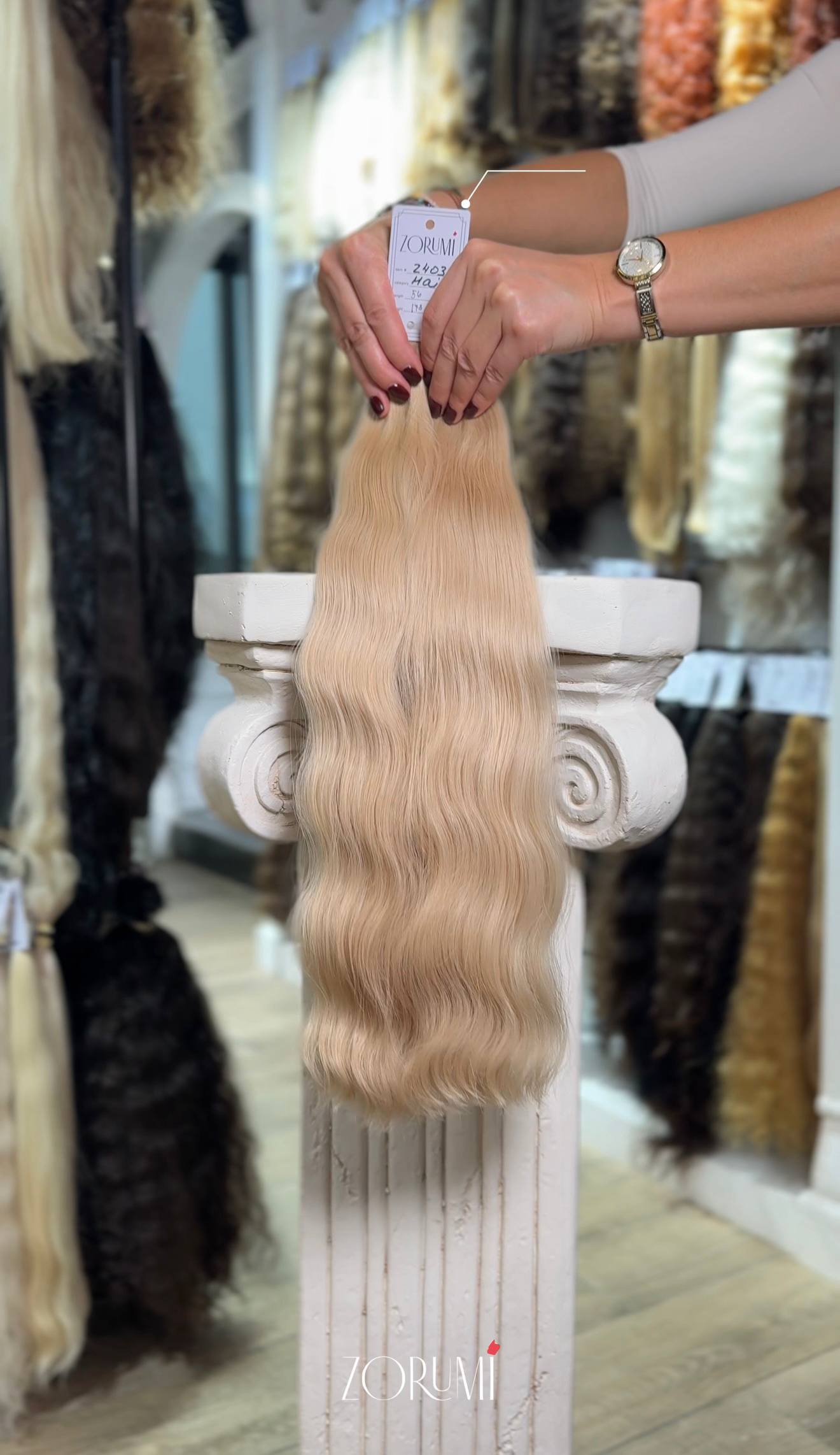 ZORUMI donor hair #2403, 56 cm, 178 g